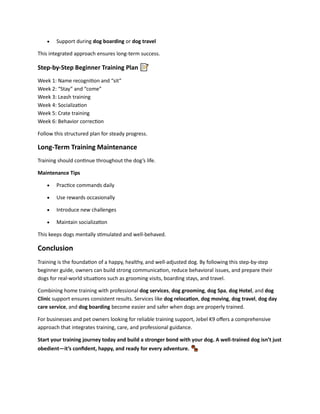 Dog Behavior Training Plan Example The Ultimate Dog Training Guide for Beginners (Step-by-Step PDF).pdf