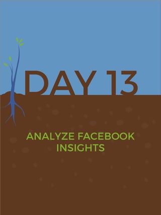 DAY 13
ANALYZE FACEBOOK
INSIGHTS
 