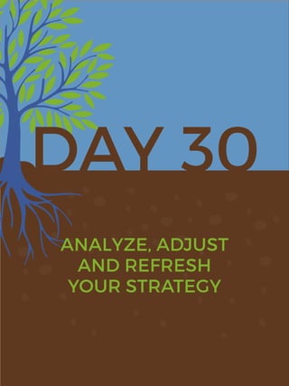 DAY 30
ANALYZE, ADJUST
AND REFRESH
YOUR STRATEGY
 