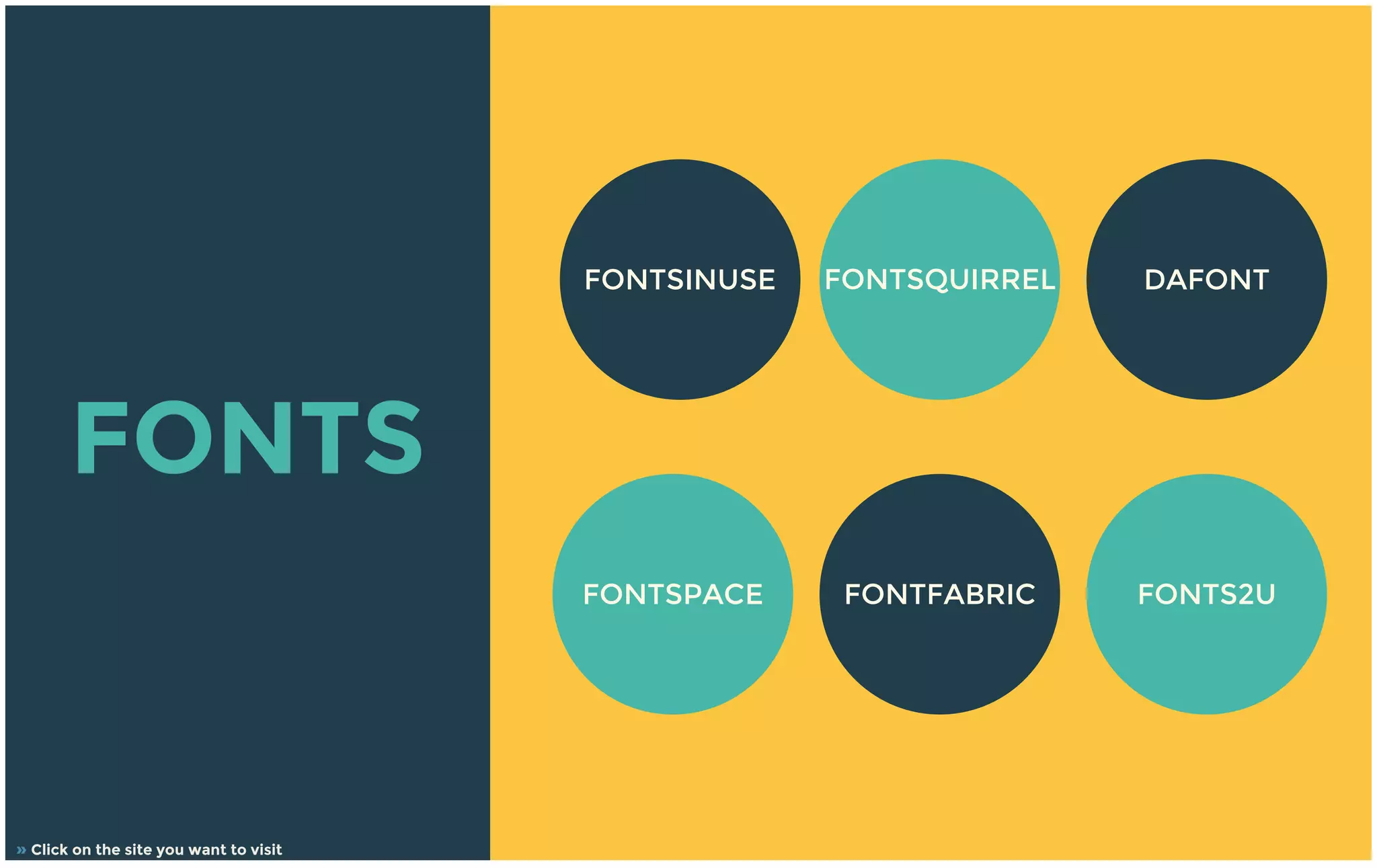 FONTS
FONTSQUIRREL DAFONT
FONTSPACE FONTFABRIC
FONTSINUSE
FONTS2U
» Click on the site you want to visit