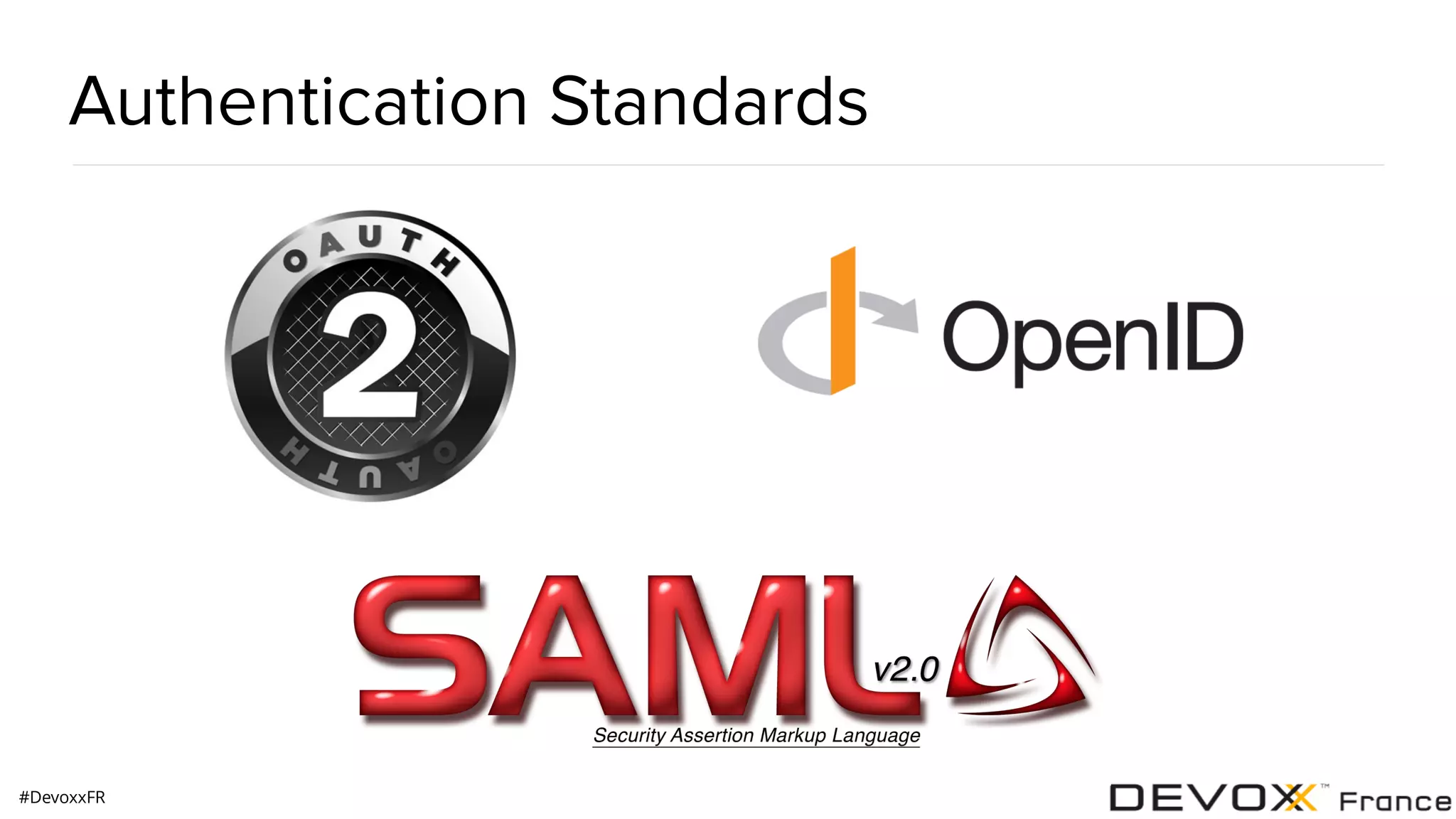 #DevoxxFR Authentication Standards 