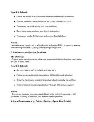Ghl Questions The Ultimate GoHighLevel ghl Playbook pdf | PDF