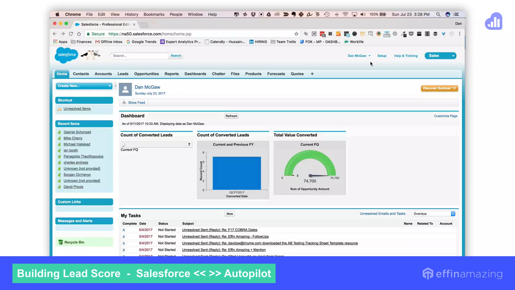 Building Lead Score - Salesforce << >> Autopilot
 