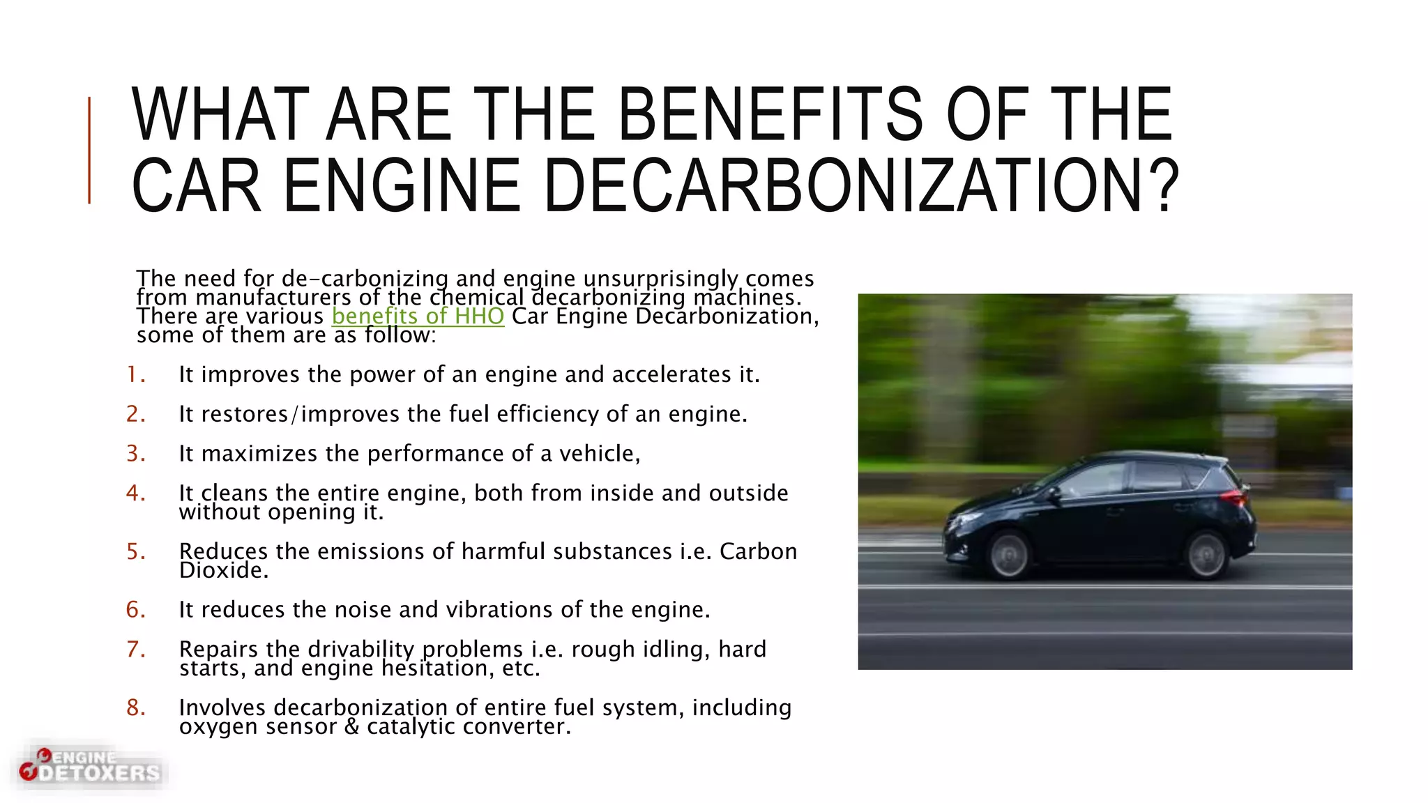 The ultimate guide car engine decarbonization process PPT