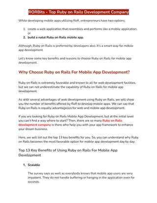 Ruby on Rails Mobile App Development: The Expert's Handbook | PDF