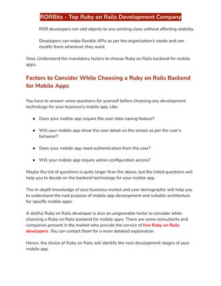 Ruby on Rails Mobile App Development: The Expert's Handbook | PDF
