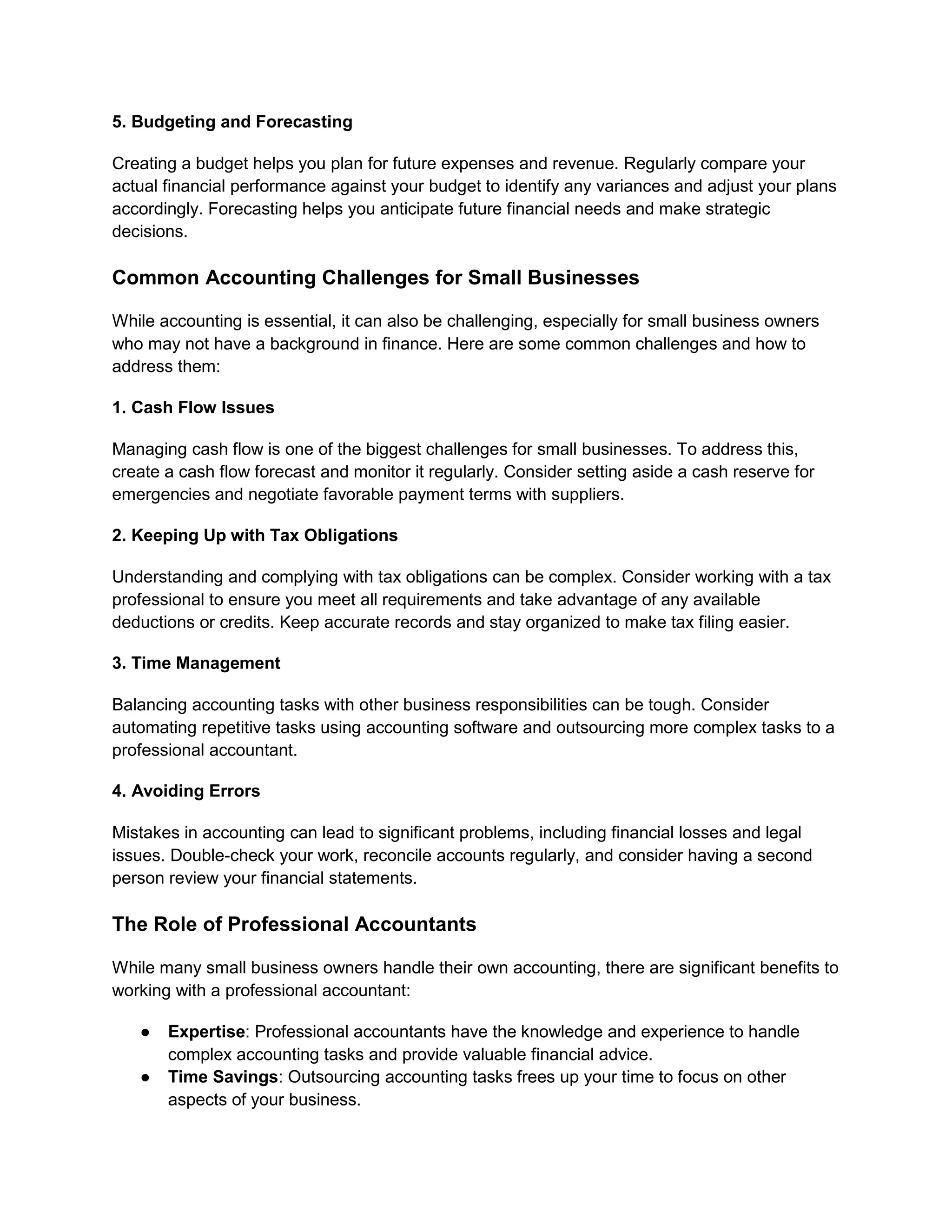 Create A Revocile Of A Small Business