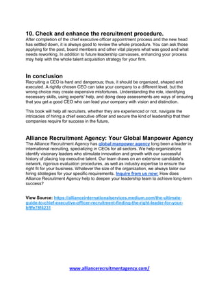 The Ultimate Guide to Chief Executive Officer Recruitment Finding the ...