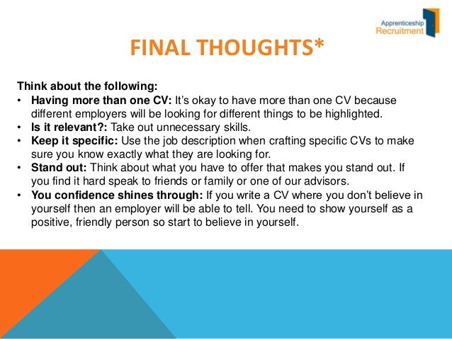 The Ultimate Guide to CVs