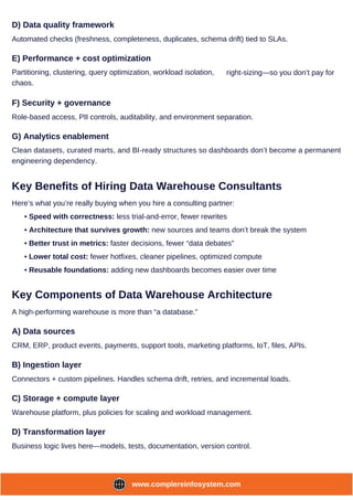 The Ultimate Guide to Data Warehouse Consulting for 2026 | PDF