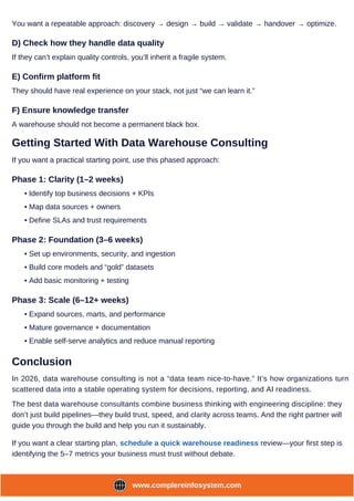 The Ultimate Guide to Data Warehouse Consulting for 2026 | PDF