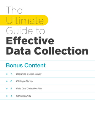 The Ultimate Guide to Effective Data Collection | PDF