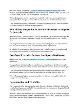 The Ultimate Guide to Executive Business Intelligence Dashboards for ...