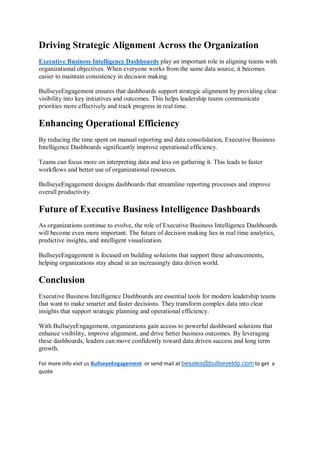 The Ultimate Guide to Executive Business Intelligence Dashboards for ...
