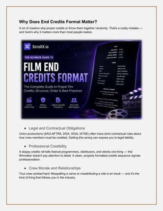 The Ultimate Guide to Film End Credits Format | Scrollx | PDF