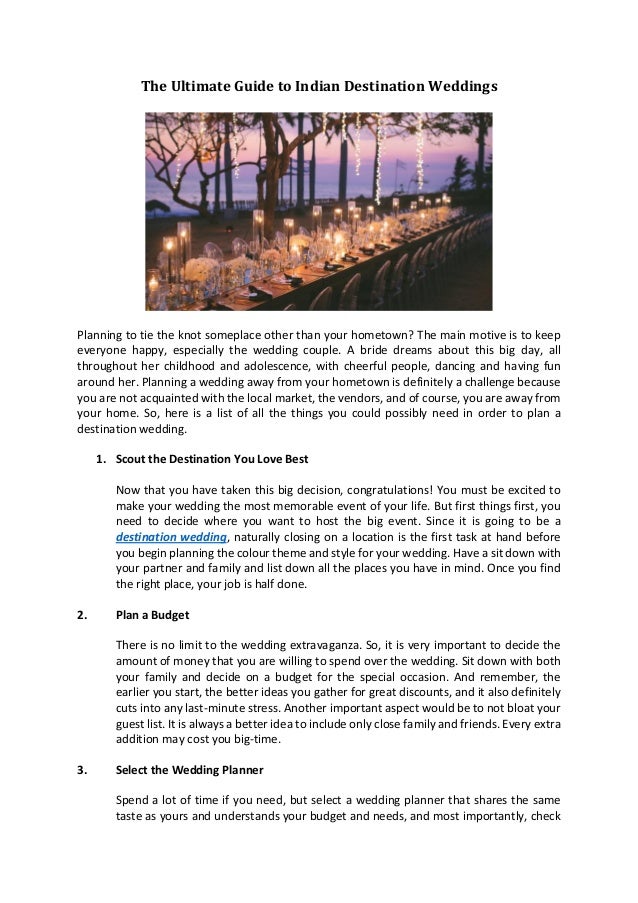 The Ultimate Guide To Indian Destination Weddings