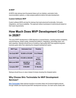 MVP Product Development Process for Startup Owners | PDF