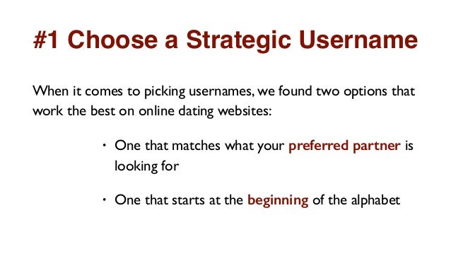 How to choose a dating username