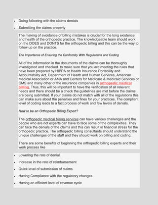 The Ultimate Guide to Orthopedic Medical Billing - Best Practices and ...