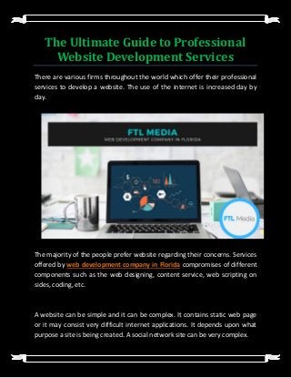 The ultimate guide to professional website development services