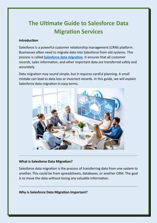The Ultimate Guide to Salesforce Data Migration Services | PDF