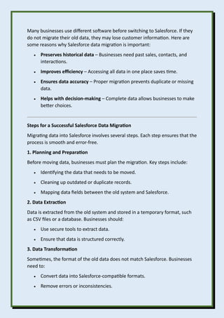 The Ultimate Guide to Salesforce Data Migration Services | PDF