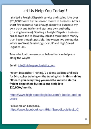 The ultimate guide to starting your very own freight dispatch company | PDF