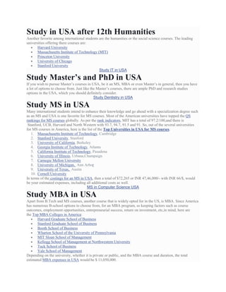 The ultimate guide to study in usa | PDF