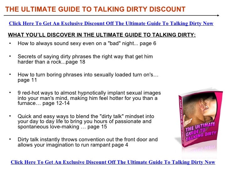 The Ultimate Guide To Talking Dirty Discount