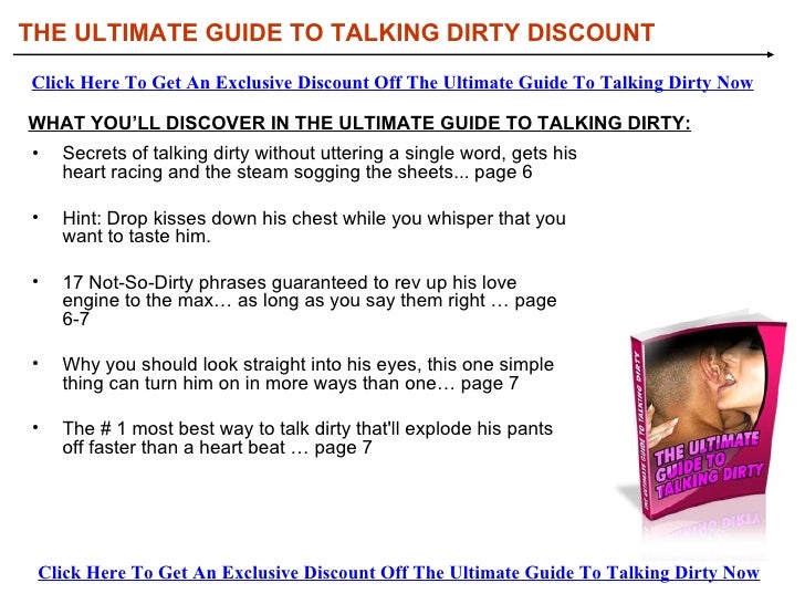 The Ultimate Guide To Talking Dirty Discount