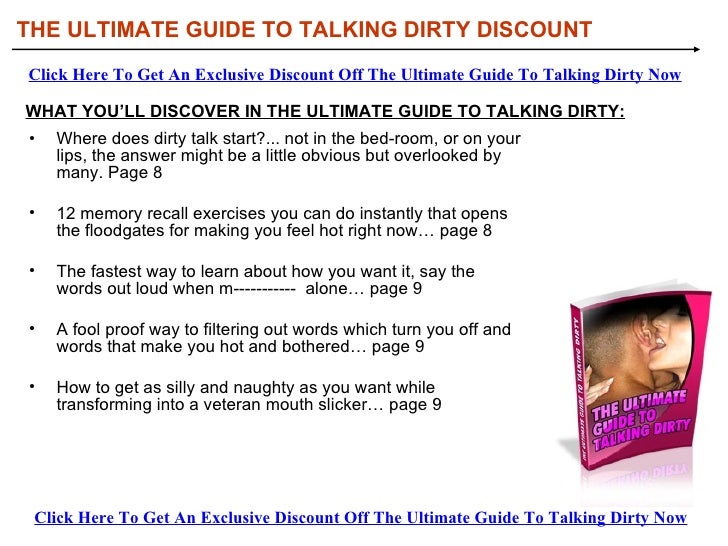 The Ultimate Guide To Talking Dirty Discount