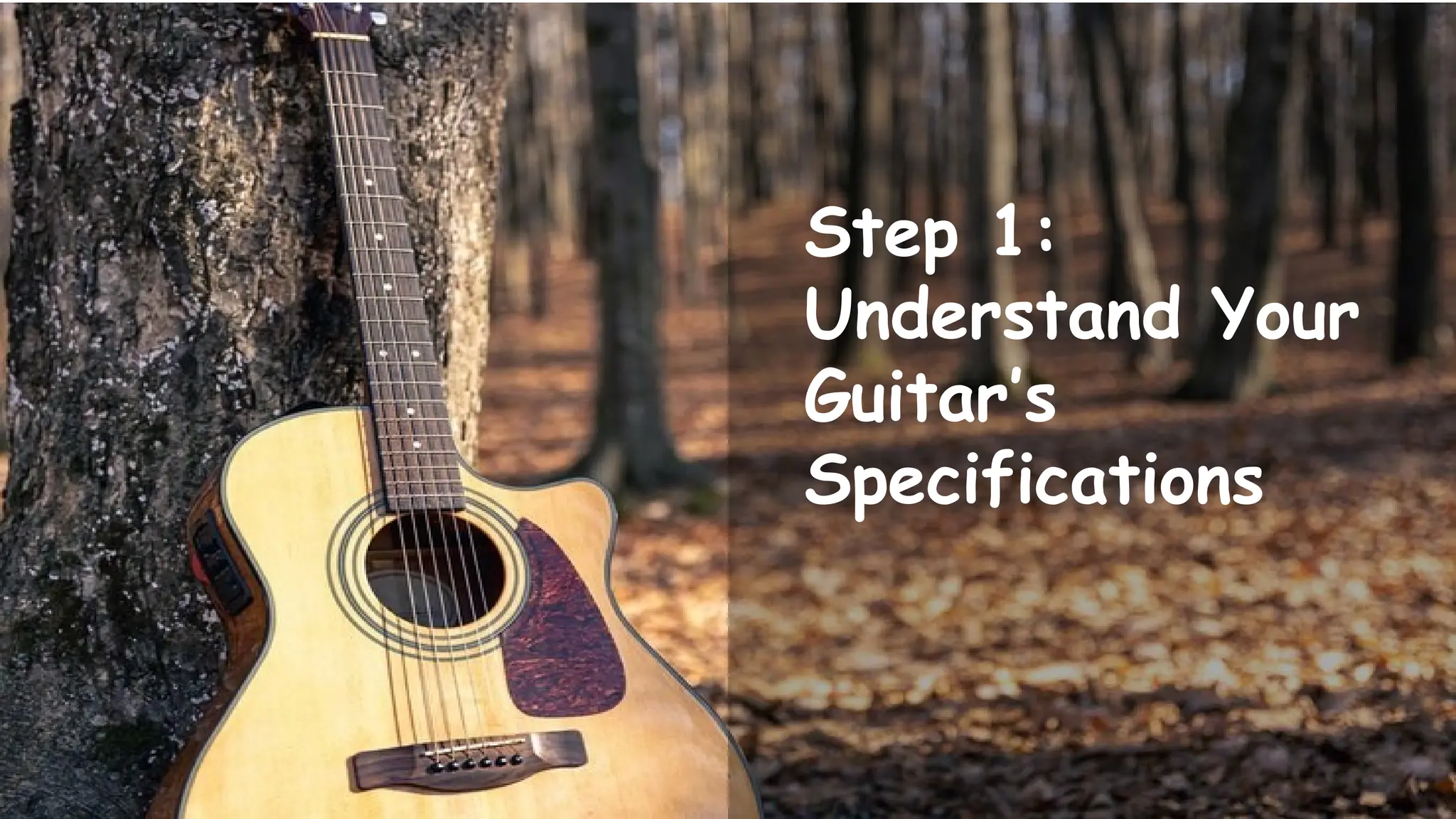 Step 1:
Understand Your
Guitar’s
Specifications
 
