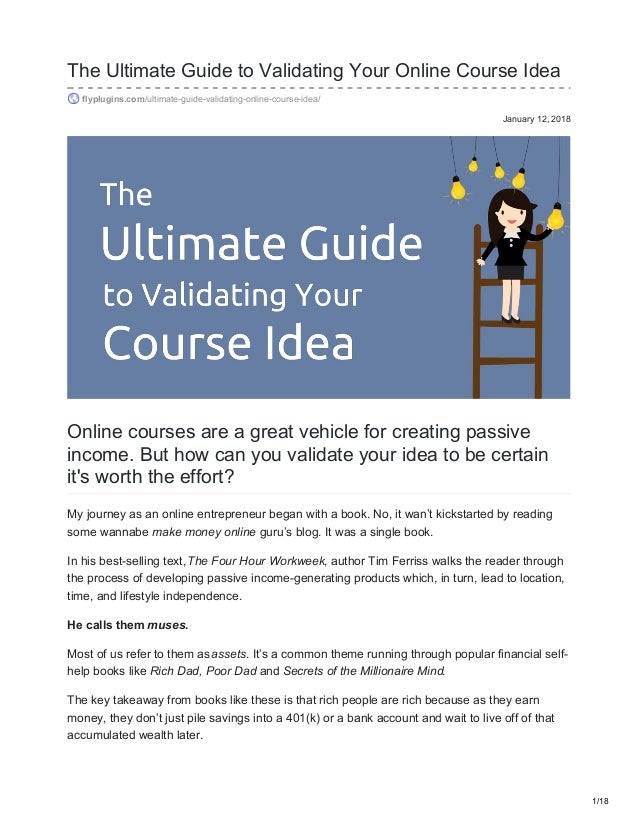 The Ultimate Guide To Vali!   dating Your Online Course Idea - 
