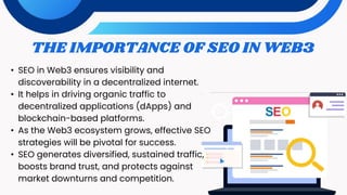 Introduction to Web3 : A Comprehensive Guide to Crypto SEO | PPTX