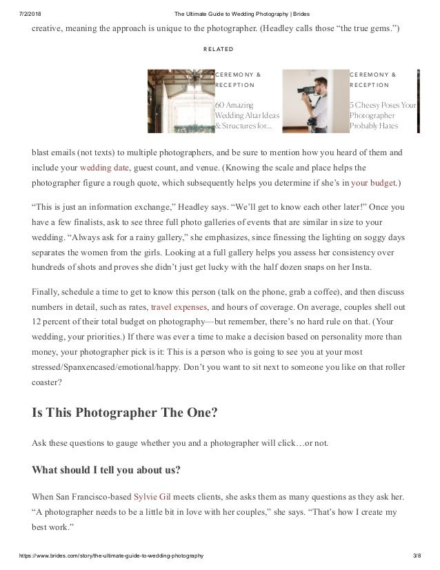 The Ultimate Guide To Wedding Photography