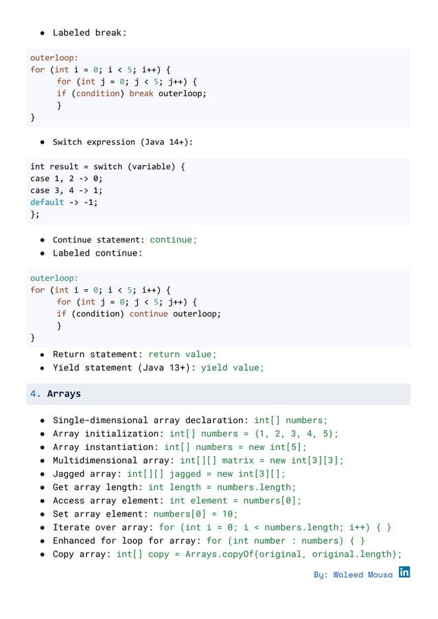 The_Ultimate_Java_CheatSheet.pdfjkrwogjw | PDF