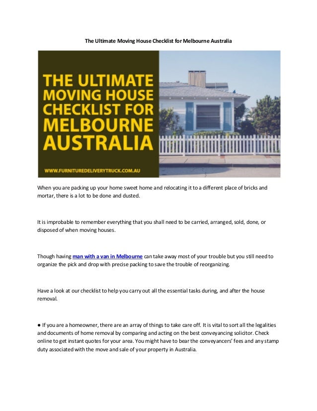 the ultimate moving house checklist for melbourne australia relocating checklist