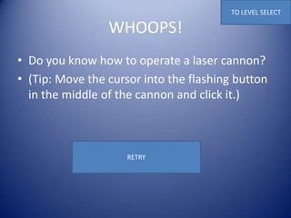 Whoops Button The ultimate powerpoint mouse maze version 3.0.pps
