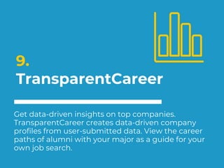 9.
TransparentCareer
Get data-driven insights on top companies.
TransparentCareer creates data-driven company
profiles fro...