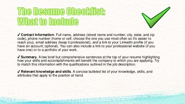 the ultimate resume checklist