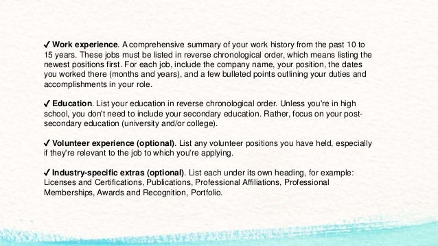 the ultimate resume checklist