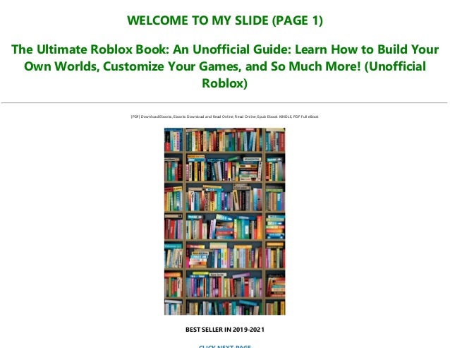 Pdf Online The Ultimate Roblox Book An Unofficial Guide Learn How T - ultimate unofficial guide to robloxing