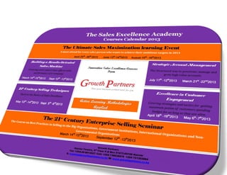 A must attend seminar for every sales person who wants to achieve their ambitious targets in 2013   Page 10
 