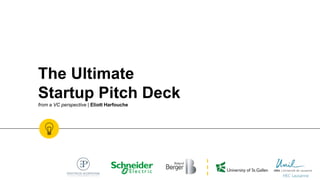 The Ultimate
Startup Pitch Deck
from a VC perspective | Eliott Harfouche
 