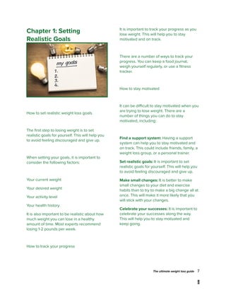realistic weight loss strategies