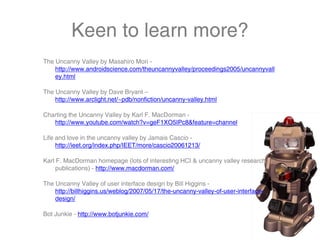 The Uncanny Valley - BarCamp Canberra