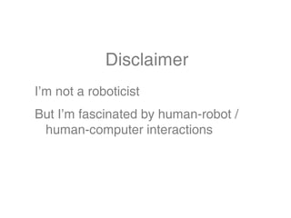 The Uncanny Valley - BarCamp Canberra