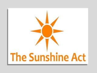 The Sunshine Act For Indian Pharma
Companies
• The issue was also brought on the radar when a
member of Rajya-Sabha wrote ...