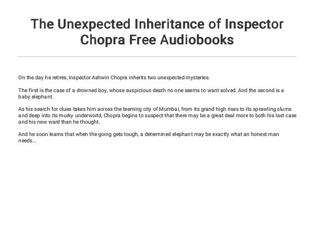 the unexpected inheritance of inspector chopra