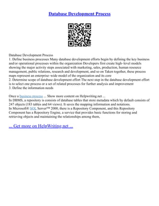 The Unified Software Development Process Framework | PDF